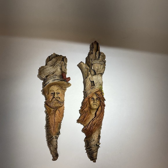 Vintage Lot Of 2Carved Sculpture Stephen Herrero